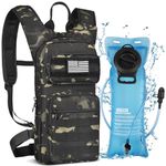 NOOLA Hydration Backpack with 3L TPU Water Bladder, Tactical Molle Water Backpack for Men Women, Hydration Pack for Hiking, Biking, Running and Climbing