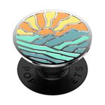 PopSockets: PopGrip - Expanding Stand and Grip with a Swappable Top for Smartphones and Tablets - Enamel Mountain Rays