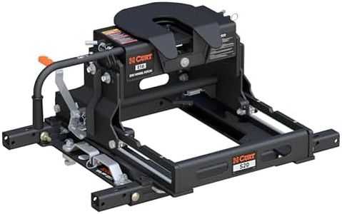 CURT 16680 E16 5th Wheel Hitch Kit with S20 5th Wheel Slider and Puck System Adapter with Rails for Select Models