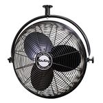 Air King 9320 20-Inch 1/6-Horsepower Industrial Grade Ceiling Mount Fan with 3,670-CFM, Black Finish