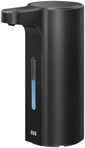EKO Aroma Pro 13.5 fl oz Touchless Automatic Liquid Soap Dispenser, Rechargeable Hand & Dish Soap Dispenser for Bathroom and Kitchen, Waterproof, Adjustable Volume Control (Matte Black)