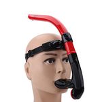 Swimming Snorkel, Training Snorkel Front Swimming Breathing Tube Equipments for Swimming Diving Mouthpiece One-Way Purge Valve for Pool Open Water(Red)