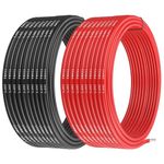 Gruiqrd 12 Gauge Silicone Wire, 12AWG Electrical Cable 32.8FT/10M [16.4FT/5m Black and 16.4FT/5m Red], Flexible 680 Strands 0.08 mm of Tinned Copper High Temperature Wire for RC Car, Marine, Airplane