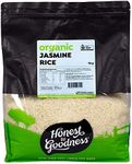 Honest to Goodness, Organic Jasmine Rice, 5 kg - Delicate Fragrance and Distinctive Flavour, A Staple Ingredient with its Long Grain and Fluffy Texture.