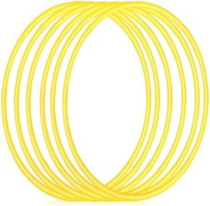 Shappy 6 Pcs Exercise Hoop Detachable Adjustable Plastic Toy Hoop Playground Toys Colored Hoop Circles for Teens Games Gymnastics Dog Agility Equipment Party Decor(32 Inch,Yellow)