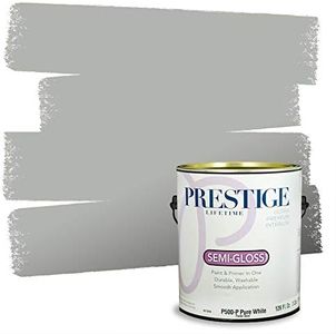 PRESTIGE Paints Interior Paint and Primer In One, 1-Gallon, Semi-Gloss, Comparable Match of Sherwin Williams* Magnetic Gray*