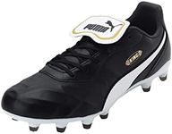 PUMA King Top FG Men's Soccer Boots, Black White, 7 US