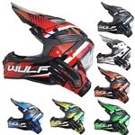 Wulfsport Iconic Black L (59-60cm) Helmet Adult Motocross MX Helmet + Grey Gloves - L