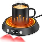 MQUPIN Mug Warmer,Coffee Mug Warmer for Desk with 3 Temperature Control(130℉/150℉/170℉),Smart Cup Warmer with 4H Auto Shut Off,Candle Warmer with LED Light,Coffee,Milk,Tea Warmer