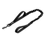 OneTigris Tactical Dog Training Leash Bungee Leash with 2 Control Handle Quick Release Nylon Leads Rope