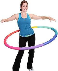 Weighted Hula Hoop, ACU Hoop 4M - 4 lb Medium, Weight Loss Fitness Workout Sports Hoop with ridges. (rainbow colors)