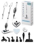 Steam and Go Steam Mop Floor Steamer with Handheld Steam Cleaner for Tile and Grout, Hardwood Floors, Laminate, Glass, Fabric, Upholstery, Garments, Metal, Carpet, Granite, and Countertops