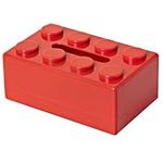 ASIEIT Creative Building Block Tissue Dispenser Cute Napkin Holder Tissue Storage Box for Livingroom Bedroom Bathroom Home Office (Red)