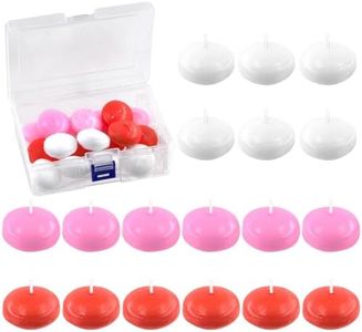 Rustark 18Pcs Multiple Colored Floating Disc Candles Set Unscented Float Candle Dripless Wax Burning Floating Candles Flameless Floating Candles for Wedding Party Anniversaries Home Decoration
