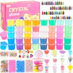 Fruit Slime Kit for Girls, Slime Gift for Ages 6+ Kids Fun Slime Making Kit Awesome Craft Toy Birthday Present Ideas, Christmas Party Favors, Peachybbies Charms, Fruit Scented DIY Slime Supplies.