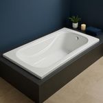 Hindware Bath Tub for Bathroom | Made of ABS | Floor Mount | White Color | Marina