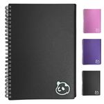 Panda Planner Undated Weekly Planner - Weekly Organizer with Monthly Calendar - Spiral Bound Wire Binding 12 Month Weekly Planner - 5.75” x 8.25” (Black)