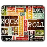 Comfortable Mouse Mat - Retro Rock and Roll Music Band 23.5 x 19.6 cm (9.3 x 7.7 inches) for Computer & Laptop, Office, Non-slip Base - RM8201