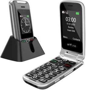 artfone Flip Phone for Elderly & Kids, Unlocked & Dual-Screen Senior Cell Phone