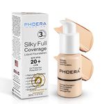 Phoera 30ml Matt Foundation Liquid Makeup Foundation Full Coverage Foundation 24HR Matte Oil Control Concealer Cosmetics Powder Make up Nude Color