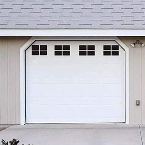 16 Panels 6" x 4" Magnetic Garage Door Windows Faux Windows Hardware Kit Decorative Hardware for Metal Garage Door Garden Barn Door-Black