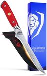 Dalstrong Boning Knife - 6 inch - Shogun Series - Japanese AUS-10V Super Steel Knife Gift- Vacuum Treated- Crimson Red ABS Handle - Razor Sharp Fillet Knife - Meat Cutting, Carving, Trimming w/Sheath