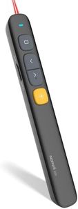 NORWII N29 Presentation Pointer Presenter 100M, 2.4GHz Laser Pointer Presentation Clicker for Powerpoint Remote, Wireless Presenter with Hyperlink & Volume Control