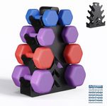 4 Tier Metal Dumbbell Rack Heavy Duty Dumbbell Stand Weight Stand for Dumbbells, Tree Shape Dumbbell Storage Rack, Rack Only(4 Tier)