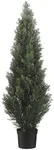 One 4 Foot Outdoor Artificial Cedar Topiary Tree Potted UV Rated Plant by Silk Tree Warehouse Company Inc (4 Foot)