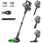 VersLife S7 PRO Cordless Vacuum Cleaner, 40Kpa 45Mins 2-in-1 Stick Vacuum, Lightweight and Versatile, Deep Cleans, Self-Standing, Green LED