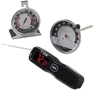 Taylor 3-Piece Kitchen and Food Thermometer Set - Digital, Analog Meat, Oven Thermometers