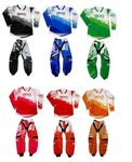 MOTORBIKE 3GO MX KIDS RACE SUIT New 2024 Motocross Motorcycle Quad Off Road Kart ATV Child MTB BMX Dirt Pit Bike Sports Racing Junior Pant Shirt Kit (Red,8-10-24)