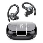 BOLOXA Wireless Sports Earbuds Bluetooth 5.3,48H Playtime Bluetooth Ear Phones with CVC 8.0 Mic,Stereo Bass Over Ear Bud with Earhooks,LED Display,IP6 Waterproof for Workout/Running