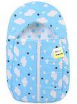 Kwitchy Baby Sleeping Bags New Born Baby Bed | Carry Nest | Portable Bassinet | Cotton | Bedding Set | Holder | Carrier | Mattress | Infants | Boys & Girls (0-12 Months) Blue