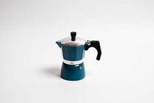 Coffee Culture Blue Stove Top Coffee Maker 3 Cup Stove Top Coffee Maker, Blue, CC-3CBL