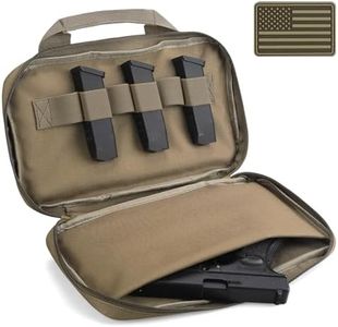 LIVANS Tactical Pistol Gun Case, Padded Handgun Case Double Pistol Wallet Handgun Pistol Soft Case Rectangle Handgun Pouch
