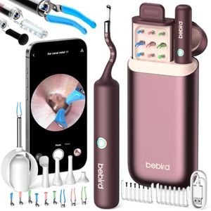 Bebird Max Ear Cleaner with Camera, IP67 HD Ear Otoscope for Wax Removal | FSA/HSA Eligible, Anti-fog, Clear, Steady Views in Narrow Ear Canals: 12 LEDs, Slim 3.6mm Tip, Stable 5G WiFi, 80-min Runtime