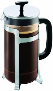 Bodum French Press System Jesper 8 Cups 1 L Cafetera émbolo, 1 Liter, Vidrio, plástico, Acero, Brillo