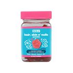 SOLV Hair, Skin n’ Nails Vegan Gummies 5000mcg Biotin with Vitamin A, D, E, C, B6, Zinc and Minerals | Healthy Hair, Skin Support, Strengthen Nail 60 Vegan Gummies (Blueberry and Raspberry Flavour)