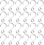 160 PCS S Shape Hooks, Stainless Steel Hook Small Ornament Hook DIY Jewelry Accessories for Crystal Bead Curtain Christmas Tree Baubles Decoration