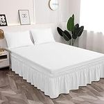 Toodou White Bed Skirt 16 Inch Drop