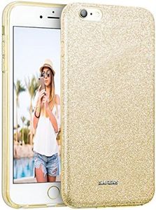 Verco Case for iPhone 6s Case, iPhone 6 Case Glitter Motif Mobile Phone Case for Apple iPhone 6/6s Case Silicone TPU Cover [4.7 Inch], Gold