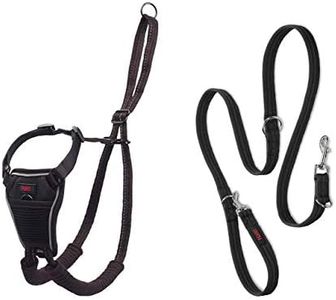 Halti No Pull Harness and Training Lead Combination Pack, Stop Dog Pulling on Walks, Includes Large No Pull Harness and Double Ended Lead, Black (14329W)