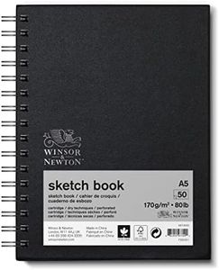 Winsor & Newton 6673002 Spiral Sketchbook, 50 Sheet, 170gsm, A5 Size, Natural White
