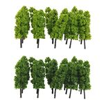 Bonarty 60pcs Model Trees, HO Scale Model Train Railroad Scenery Diorama Tree - Architecture Trees for DIY Scenery Landscape