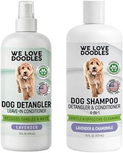 We Love Doodles Dog Shampoo & Detangler Spray for Dogs - Goldendoodle & Doodle Shampoo, Dog Dematting Spray & Leave in Conditioner for Dogs, for Sensitive Skin & Matted Hair, Lavender, Total 32oz