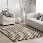 nuLOOM Adelaide Mid Century Modern Shag Area Rug Mid Century Shag Rug Modern Area Rugs for Living Room Bedroom Dining Room Nursery Carpet, 5 x 72 inches, Beige