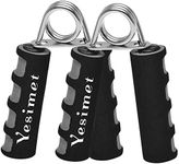 2 Pack Hand Grip Strengthener Set,Finger Gripper- Soft Foam Hand Exerciser for Quickly Increasing Wrist Forearm and Finger Strength (Black)