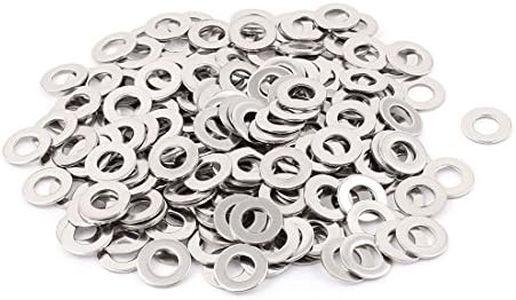 uxcell® 200pcs 304 Stainless Steel M6 Plain Flat Washers Spacer Silver Tone