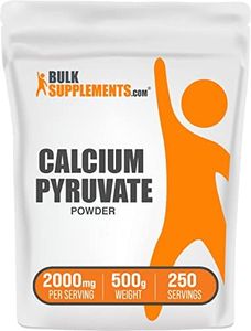 BulkSupplements.com Calcium Pyruvate Powder - Calcium Supplement - Calcium Powder Supplement - Pyruvate Supplement - Calcium Powder - 2000mg (300mg Calcium) per Serving (500 Grams - 1.1 lbs)